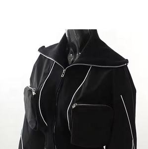 Streetwear Windbreaker Jogging <b>Zip</b> <b>up</b> Nylon Bomber <b>Jacket</b> Fashion Ladies Wholesale Plain Casual Breathable <b>Women</b> <b>Jacket</b> - Product Image 3