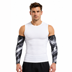 Manchons de compression pour hommes personnalisés pour le sport, la course, le cyclisme – Respirants, extensibles, de soutien et de protection pour l'entraînement athlétique - Product Image 3