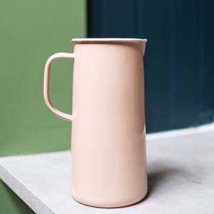 Enamel Pitcher With Handle <b>Large</b> Capacity Minimalist Design Home Drinkware Multi Color Options - Product Image 2