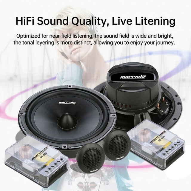 High Quality Marriola SQ-RS6 Single Coil 6.5 Inch Car Speaker 40W RMS REAL POWER 14.4V
