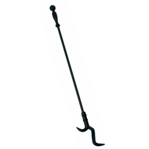 Pique à feu artisanal en fer forgé noir pour foyer, idéal pour jardin et extérieur - Product Image 1