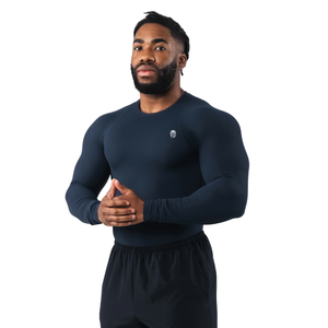 Men Compression <b>Long</b> <b>Sleeve</b> Athletic Shirt Stretch Fit Quick Dry Performance <b>Top</b> for <b>Workout</b> Training - Product Image 4