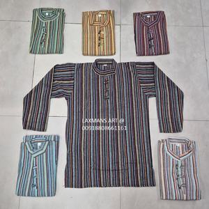 Wholesale Designer Striped Cotton <b>Kurti</b> From India Quality Ethnic Cotton Kurta in Multi-Colors - Product Image 1