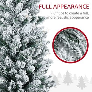 6ft Slim Artificial Christmas Tree Realistic <b>Branches</b> Warm White LED <b>Lights</b> Pencil Christmas Tree Green Christmas Decorations - Product Image 6