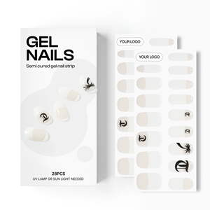 Autocollants pour ongles en gel de qualité salon 100% réels coréens, manucure végétalienne, sans cruauté, personnalisables, vente en gros - Product Image 1