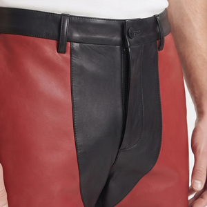<b>Men's</b> High Quality Oversize <b>Leather</b> <b>Trousers</b> Fashion Baggy Pants Custom Loose Premium Midweight Breathable Eco-Friendly High - Product Image 5