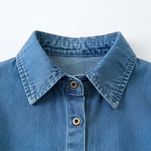 Camisas de Mezclilla de Algodón de Manga Larga de la Mejor Calidad para Hombre, Camisa Casual para Hombre, Más Vendida, con Logotipo Personalizado - Product Image 2