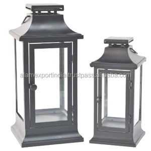 Lanterne suspendue moderne en métal pour décoration intérieure/extérieure durable personnalisée en gros avec verre pour Noël Pâques - Product Image 2