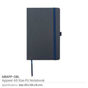 Appeel <b>A5</b> PU <b>Notebooks</b> with Elastic Band Pen Loop Bookmark - Product Image 4