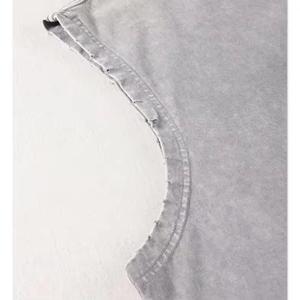 Plus Size Streetwear <b>Distressed</b> Men's Tank <b>Tops</b> Hip Hop Vintage Acid Wash T Shirt Sleeveless - Product Image 4