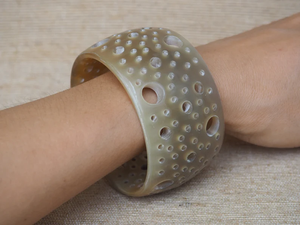Bracelet en corne de buffle naturelle de luxe fait main, bijoux de mode - Product Image 5