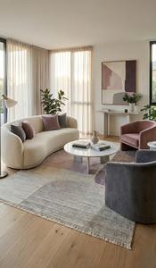 Alfombra Kilim Geométrica de Lana/Seda, Tejida a Mano, Reversible, Ecológica, de Lujo, Hecha a Mano en India, para Hogar u Oficina - Product Image 2