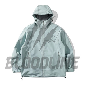 Chaqueta Softshell Amarilla para Hombre, Manga Larga, Cortavientos, para Otoño, Uso en Exteriores, Impresión por Sublimación, Material PU - Product Image 4