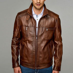Pakistan Wholesale Leather <b>Jackets</b> Manufacturer Belt Side Casual Leather <b>Jacket</b> For Men New Motorbike Oem Design <b>Jacket</b> For Man - Product Image 6