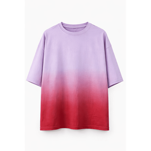T-shirt Oversize Urban Core Ombré en Coton Dense 240 GSM, Effet Dégradé, Style Streetwear Décontracté - Product Image 5