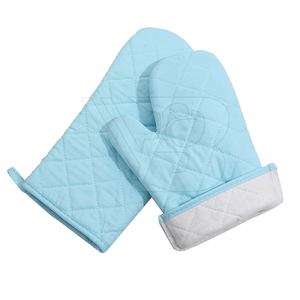 Custom LOGO Print Heat Resistant Winter Eco-Friendly Kitchen BBQ Oven Gloves <b>Mitt</b> Cooking Chef Baking Cotton <b>Mitts</b> Set - Product Image 3