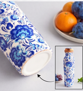 Botellas de Agua Impresas en Cobre Puro de Alta Calidad, Botella Elegante, Buena para la Salud, Tapa de Botella de Agua de Cobre, Beneficios Ayurvédicos para la Salud - Product Image 4