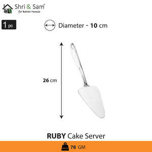 Serveur à gâteau en acier inoxydable rubis, outil élégant pour desserts - Product Image 1