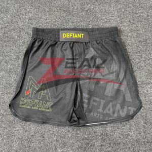 Short mma taille élastique micro stretch léger micro stretch lourd micro sergé personnalisé combat bjj mma short velcro fabriqué au Pakistan - Product Image 1