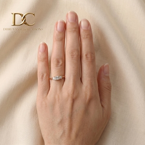 Anillo de Oro Sólido de 14 Quilates Hecho a Mano con Diamante Cultivado en Laboratorio, Corte Brillante Cuadrado, Certificado por IGI, para Bodas y Fiestas, Joyería para Mujer - Product Image 5