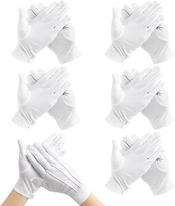 Gants de cérémonie blancs avec boucles pour smoking, garde d'honneur, défilé, inspection de bijoux, occasions formelles - Product Image 1