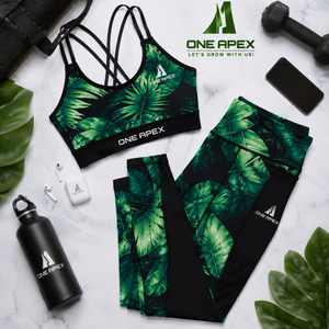 Conjunto Deportivo para Mujer con Estampado Tropical, Bra Deportivo y Leggings de Cintura Alta para Yoga, Gimnasio, Fitness y Entrenamiento - Product Image 4