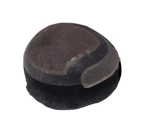 Taz Hair <b>Mens</b> Toupee 100% Human Hair <b>Wig</b> Raw Density 60%-150% Remy Indian Hair Pcs Waterproof Soft Deep Wave - Product Image 3