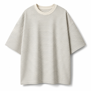T-shirt blanc surdimensionné à manches courtes et col rond en coton, coupe classique, couleur unie, tricot jersey, style décontracté - Product Image 4