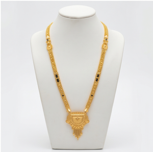 Collar con Colgante Divyoro Clásico de Aleación de Cobre Chapado en Oro de 24K, Diseño de Borla para Mujer, Joyería Hindú Mangalsutra de Orissa - Product Image 1