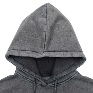 Sweat-shirts à capuche délavés en coton, coupe oversize, style streetwear décontracté, vente en gros à prix abordable, directement de l'usine - Product Image 2