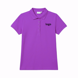 Polo femme anti-plis rayé color block en mélange de coton à manches amples pour l'été, personnalisable avec logo - Product Image 4