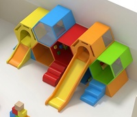 Parque Infantil Interior de Uso Comercial, Set de Juego Suave con Estructuras de Bloques de Plástico, Capacidad de 100-500 kg, para Área de Juegos Infantil, 800x600 mm