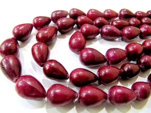 สร้อยคอประดับลูกปัดรูปหยดน้ำสีแดงทับทิมธรรมชาติ ความยาว 18 นิ้ว - Product Image 3