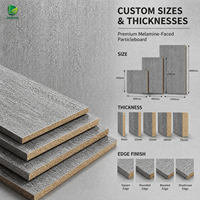 Panneau de particules mélaminé gris béton industriel Jinbase XT6013 18 mm E0 1220x2440 mm pour la conception d'intérieur moderne