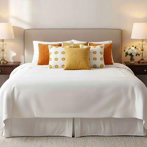 SOGA 6-Piece Retro Daisy Golden <b>Velvet</b> Burnt Orange Diamond Knit Pillow <b>Cover</b> Set Cozy Home Decor Seat <b>Cushions</b> & Pillows - Product Image 5