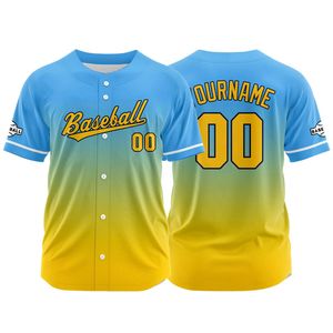 Camiseta de béisbol personalizada al por mayor con botones, uniforme sublimado, ropa deportiva transpirable que absorbe la humedad para equipos deportivos. - Product Image 1
