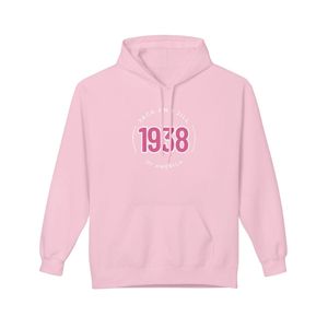 เสื้อฮู้ดดี้แจ็คแอนด์จิลสีชมพู รุ่น 1938 ดีไซน์สวย ใส่สบาย ผ้าฟลีซนุ่ม เสื้อคลุมลำลอง แขนยาว สั่งทำได้ ขายส่งเสื้อผ้า - Product Image 1