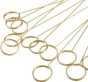 Metal Floral Place Card Holder Table Number Holders Heart Shape Flower Pick Clips for Floral Arrangement Golden Card Holder - Product Image 4