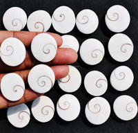 Vente en gros FAIJAN GEMS Cabochon en coquille d'œil de Shiva blanc naturel, cristal de guérison, bijoux Reiki, pierre polie à taille brillante, troisième œil
