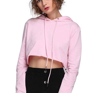 Nouveau sweat-shirt à capuche court pour femme, respirant et confortable, en molleton French Terry rose, sweat-shirt à capuche pour fille, orange - Product Image 1