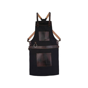 Tablier en jean classique avec plusieurs poches et bretelles croisées pour la cuisine - Product Image 6