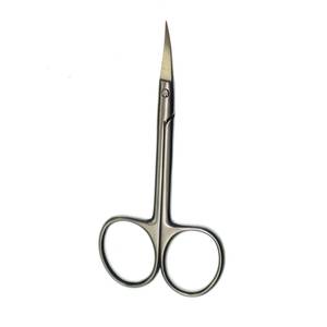 Ciseaux à cuticules en acier inoxydable pour droitiers, lame droite, pointe acérée, manche rond, outil de manucure durable pour adultes - Product Image 1