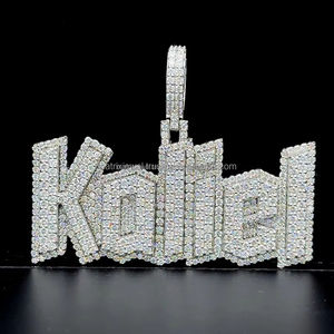 Pendentif en diamant Hiphop direct de la manufacture Pendentif en diamant Moissanite VVS en argent sterling 925 - Product Image 1