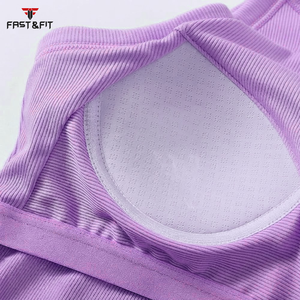 Custom Logo High Quality Knitted 100% Cotton Quick Dry Womens Tank <b>Tops</b> for Gym Fitness Yoga - Product Image 3