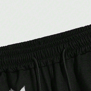 2026 Men's Custom Letter Printing Drawstring Pockets <b>Mid</b> Waist High Quality Breathable Comfortable 100% Cotton ODM Casual Shorts - Product Image 3