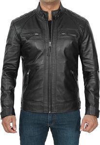 Nueva Colección: Chaqueta de Cuero para Hombre, Transpirable, Cálida para Otoño, con Cuello Alto, Logotipo Frontal, Estilo Vintage, Precio Razonable - Product Image 5
