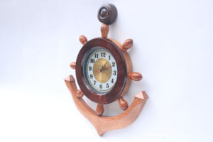 Horloge murale ancre maritime en bois peint/charme nautique intemporel pour la décoration de la maison et du bureau tenture murale - Product Image 4