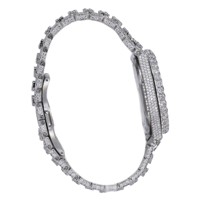 Reloj de Cuarzo Analógico de Acero Inoxidable para Hombre, Edición Limitada, Personalizado, con Diamantes Moissanite VVS, Estilo Hip Hop, Correa de 20 mm, Cristal