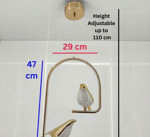 โคมไฟเพดาน LED รูปนกคู่ ดีไซน์ทันสมัย Swanart แข็งแรง ทนทาน น้ำหนักเบา ทำจากสแตนเลสสตีล ชุบทอง เหมาะสำหรับห้องนั่งเล่นและห้องรับประทานอาหาร - Product Image 3