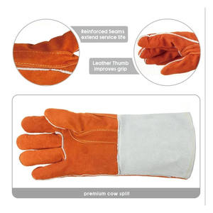 Gants de soudure personnalisés pour hommes et femmes, résistants au feu et à la chaleur, en cuir, pour une protection maximale - Product Image 3